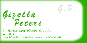 gizella peteri business card